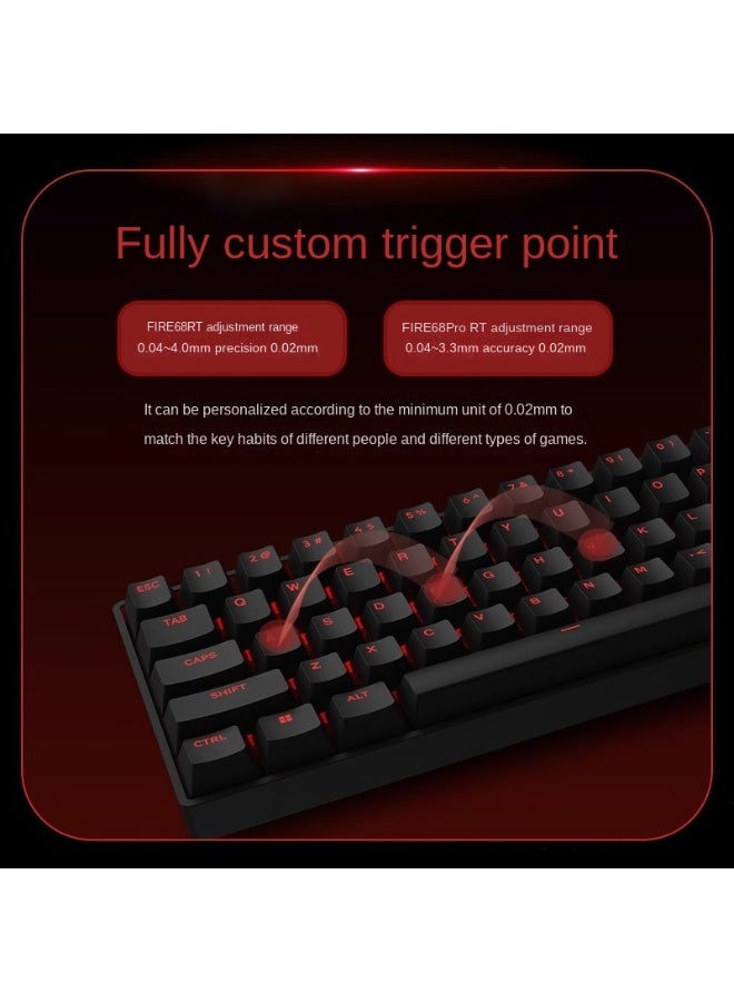 MADLIONS Madlions Mad 68 HE Mechanical Gaming Keyboard with Magnetic Switches, 16M Color RGB Lighting, 8000Hz Rapid Switching Technology, 0.02mm Tactile Keys, 68 Keys for FPS Gaming, Black  - Image 2