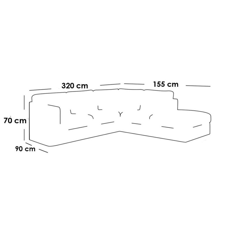 بيتك كنبه زاويه خشب سويدي و مخمل - أوف وايت - Image 2
