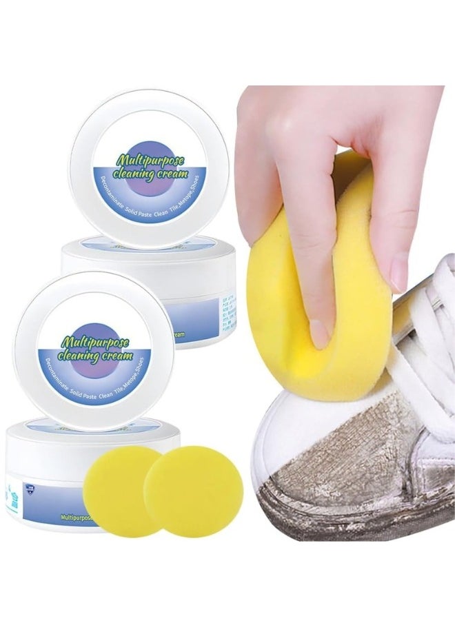 Shoes Cleaning Cream, White Shoe Shine Cream, Shoe Polish with Sponge, Magic Shoes Stain Remover Cream, Shoe Whitening Cleaning Tool, Sneaker Stain Cleaning Cream (Pack of 2) - pzsku/ZE6580D9F950D8311EA57Z/45/_/1739441459/7feeadcd-3aae-4ed0-9555-2914491a3ccd