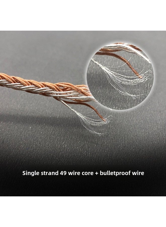 Generic Waist 16-strand Silver-plated Earphone Upgrade Mmcx/2pin 0.78/0.75/ie400/a2dc/2.5/4.4-Color:4.4mm Plug-Length:Mmcx Series Pin  - Image 3