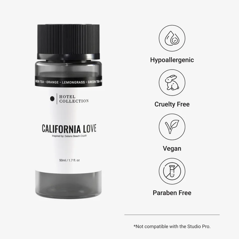 هوتيل كوليكشن California Love Fragrance Oil Blend - Hotel Inspired for Luxury Essential Oil Diffusers - Aromatherapy Scent Diffuser Oil - Green Tea, Lemongrass, and Lily - 50 mL, 1.7 fl oz