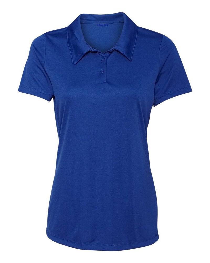 Animal Den Women's Dry-Fit Golf Polo Shirts 3-Button Golf Polo's in 20 Colors XS-3XL Shirt Royal-M - Image 1