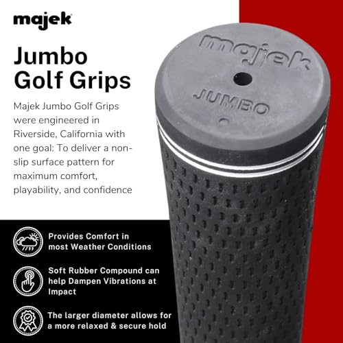 Majek 13 Mens Majek Jumbo Size Tour Pro Velvet Golf Grips - Image 3