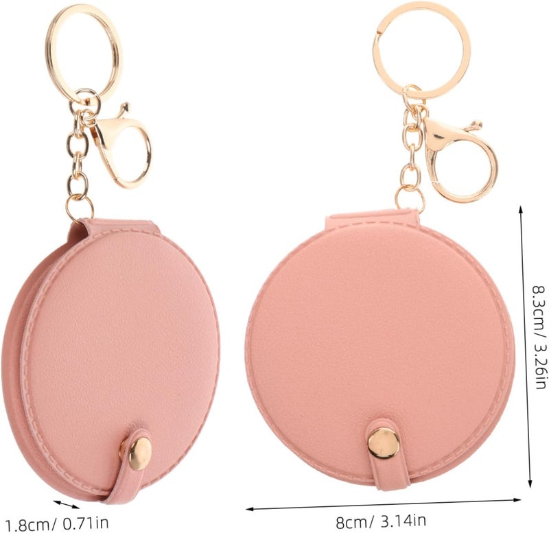 Compact Cosmetics Mirror Small Folding Mini Mirror Portable Pu Travel for Women - Image 2