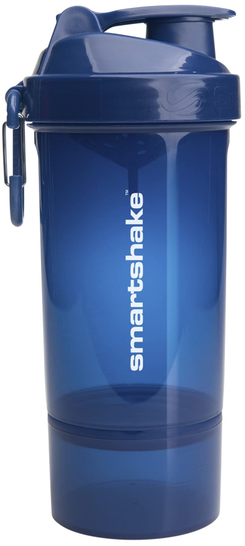 Smartshake O2GO ONE Plastic Protein Shaker Bottle 800 ml | 27 oz - Leakproof Screw-on Lid - BPA Free – Unisex - Navy Blue - Image 1