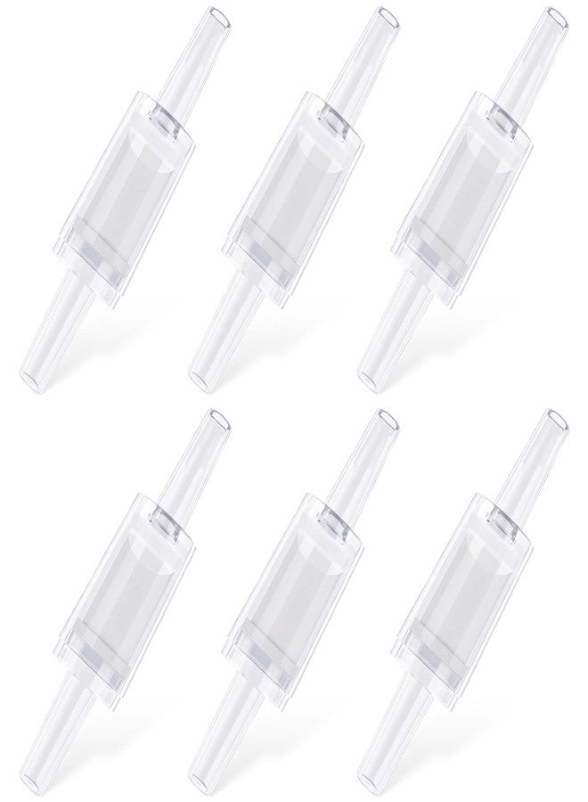 Pawfly 6 PCS Aquarium Check Valves for Common Air Pumps White Plastic 1-Way Non-Return Valves Pump Protectors for Standard 3/16 Inch Airline Tubing Fish Tank Accessories for Aeration Setup - Image 1