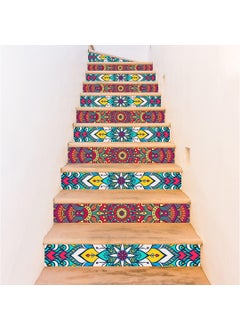 CVANU CVANU Set of 12 Colorful Mandala Design Printed Stairs Sticker SelfAdhesive Waterproof Vinyl for Steps 393inchX709inch_S190  - Image 2
