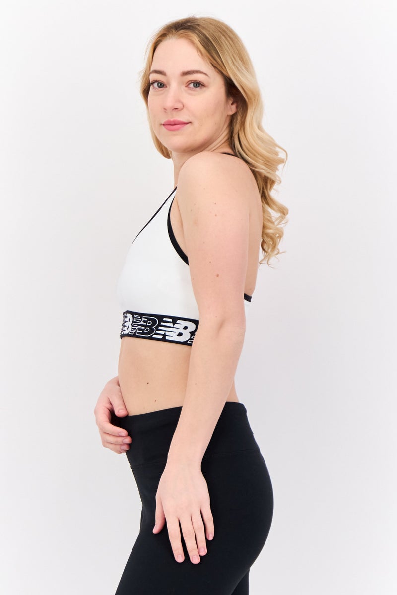 New Balance Women Non Padded Sports Bra, White  - Image 2