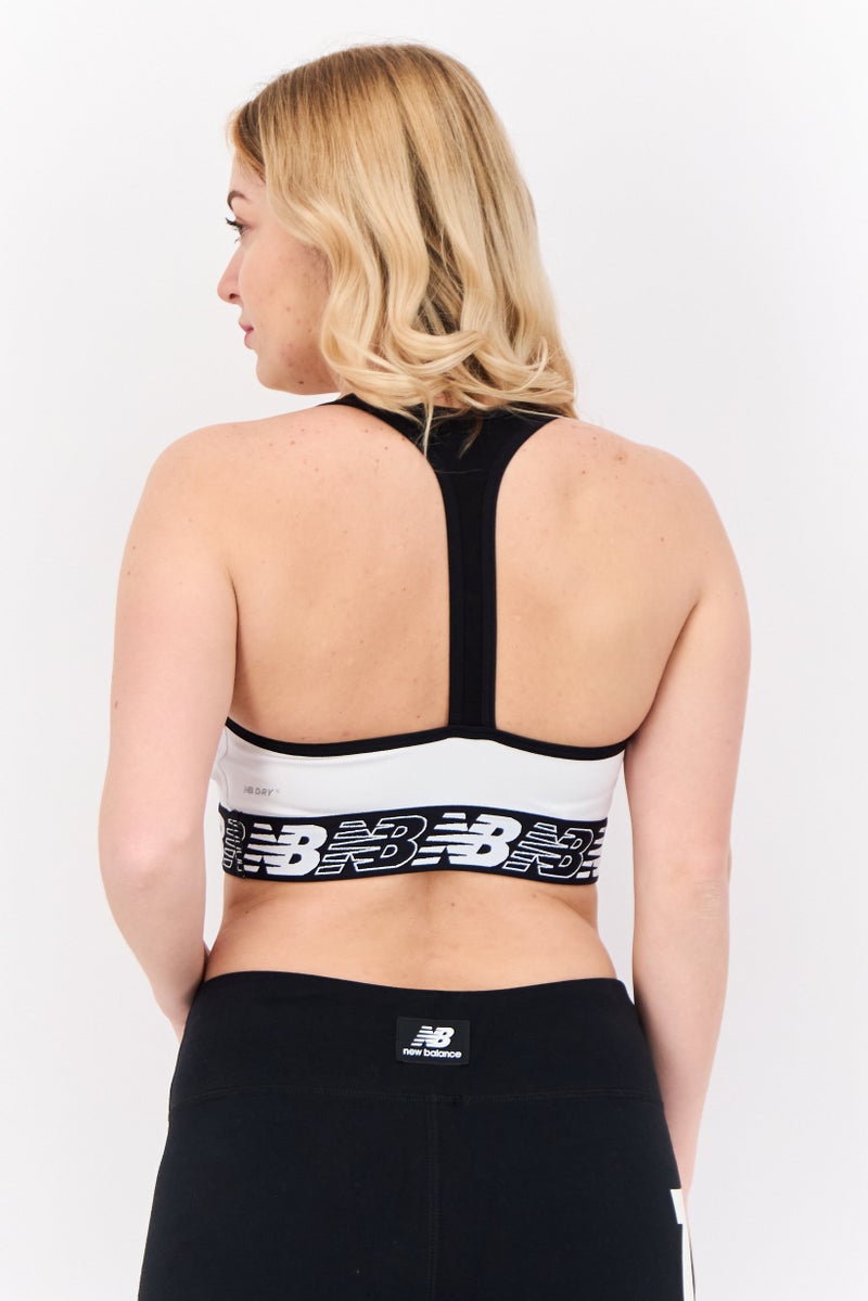 New Balance Women Non Padded Sports Bra, White  - Image 3