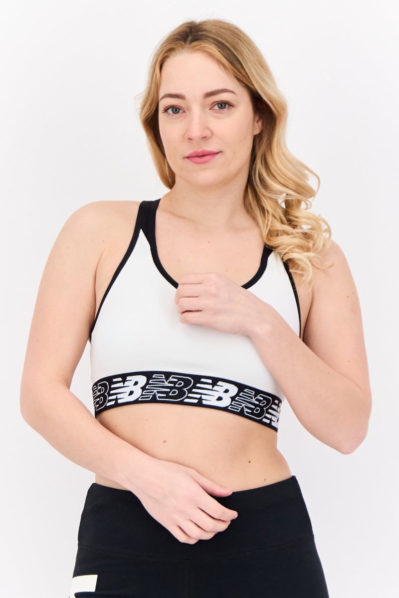 New Balance Women Non Padded Sports Bra, White  - Image 1