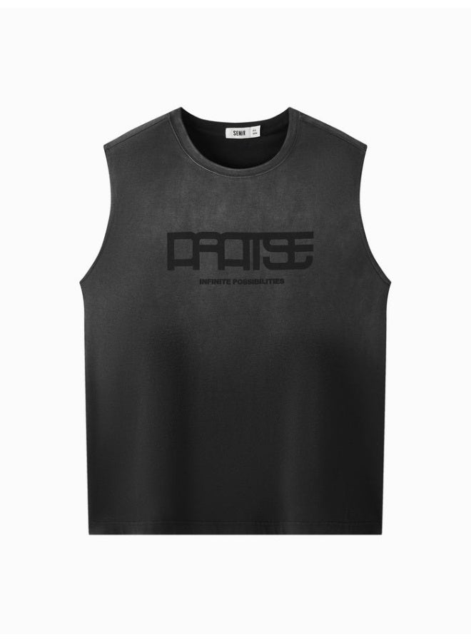 SEMIR Men's Sleeveless T-Shirt with Front Print - Image 4