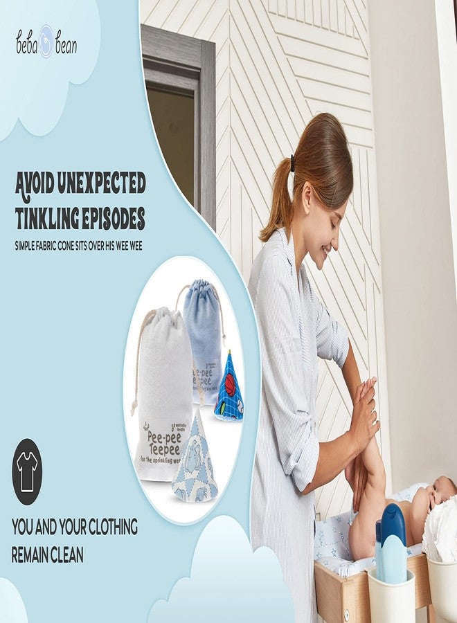 Beba Bean - Peepee Teepee for The Sprinkling WeeWeee, Baby Pee Shield, American Football Design - Image 4