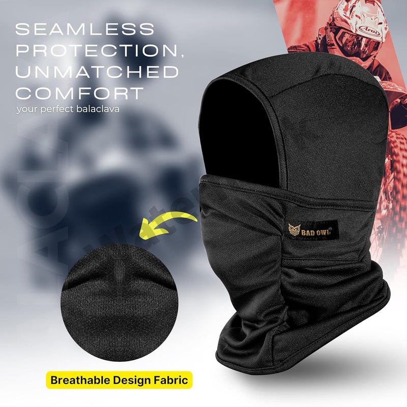 BADOWL Full Face Balaclava for Men & Women - UV Protection, Breathable & Stretchable Fabric, Lightweight & Comfortable, Perfect for Biking, Cycling & Outdoors - Image 2