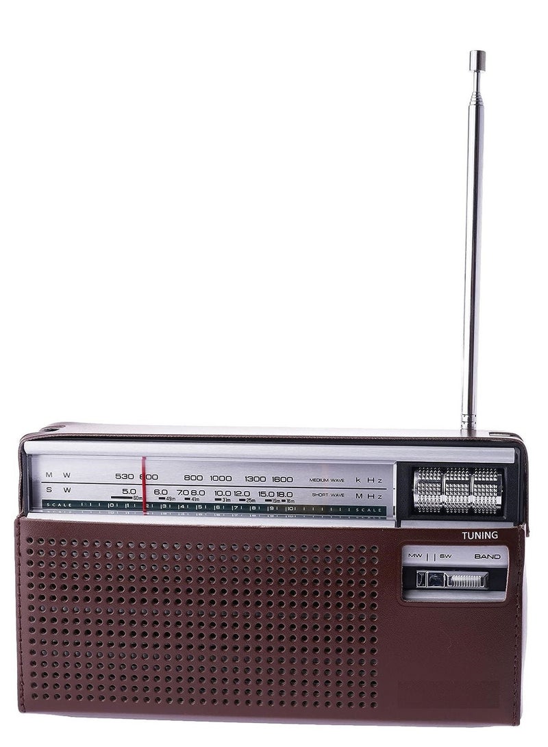 Microplus 3 Band Reception Portable Radio with Leather Safety Cover and Strap Holder, BT-USB-SD-TF-FM-AM-SW R-218 - Image 2