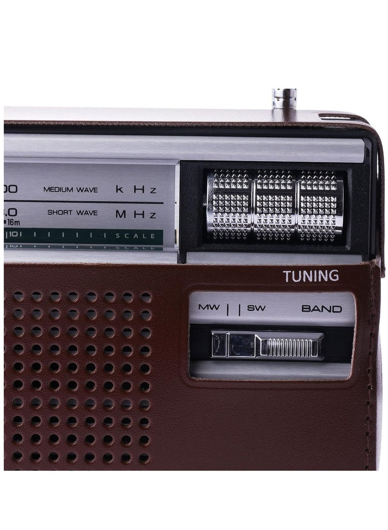 Microplus 3 Band Reception Portable Radio with Leather Safety Cover and Strap Holder, BT-USB-SD-TF-FM-AM-SW R-218 - Image 4