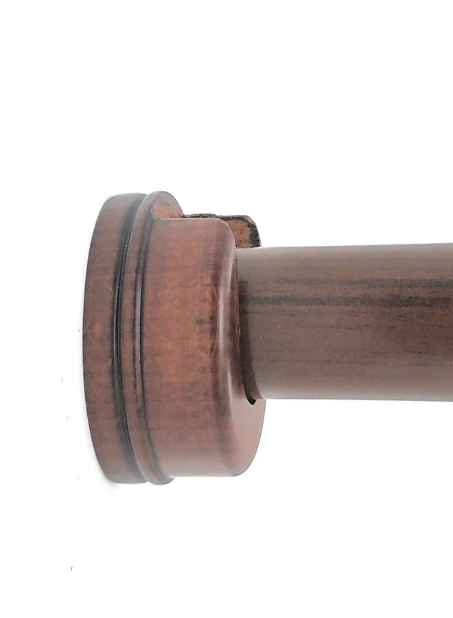 FAPBADRI Wall to Wall Bracket (Conceal Support) for 1 inch Curtain Pipe/Rod, Wallplugs & Screws Also Available, Material - Full Wood, Colour - Walnut Wood Finish, 2 Pieces - Image 2