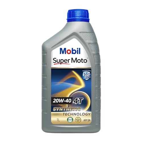 Mobil Super Moto 20W-40 4T Synthetic Technology Engine Oil for Bikes (1L) - Image 1