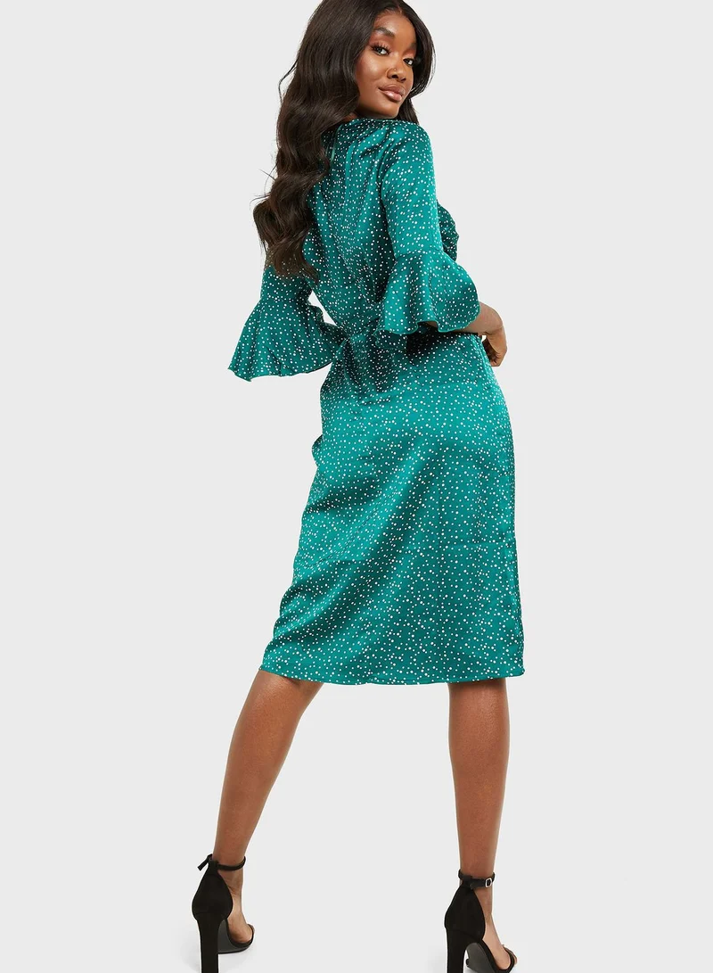 QUIZ Polka Dot Dress