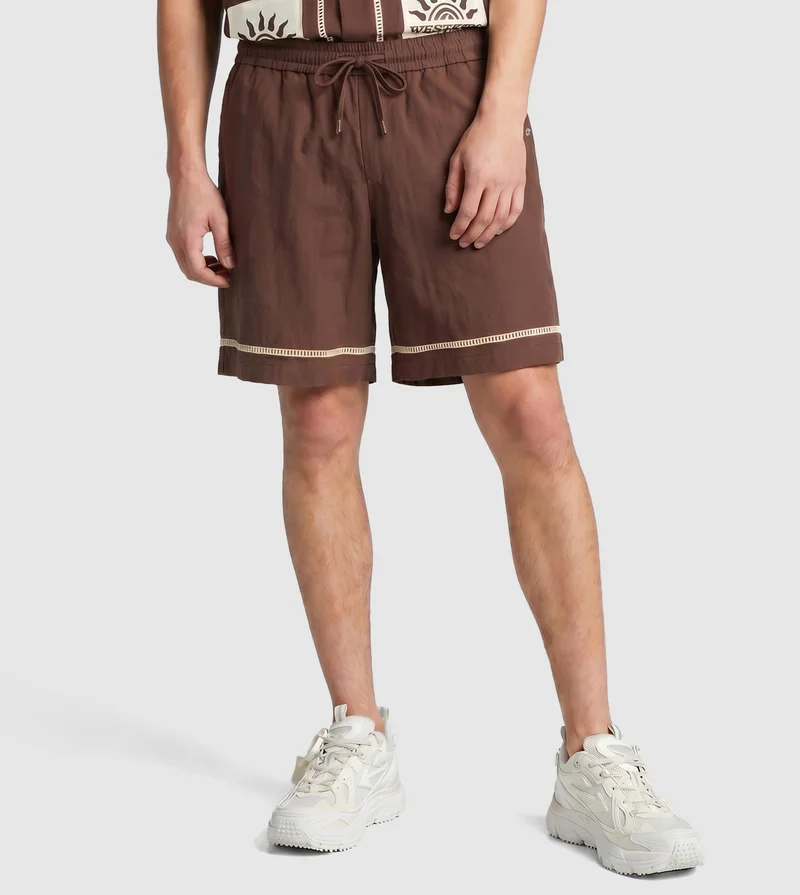 F5 WOVEN SHORTS -BROWN