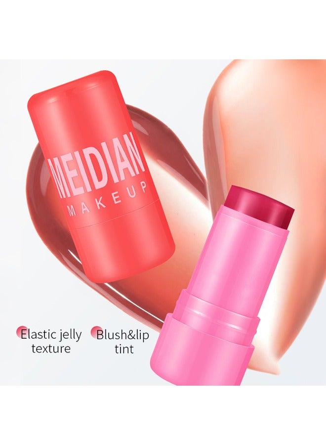 Meidián Meidian make up, Jelly Lip & Cheek Tint Blush Cream,Fruit Jelly Blush and Lip Tint Stick – Lip Nourishment and Cheek Radiance#03 - Image 5