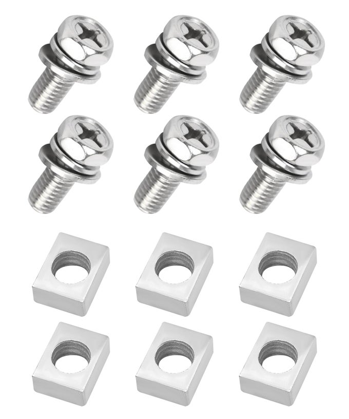 12 Pcs Stainless Steel Bolts And Nuts Kit M6X16Mm Motorcycle Battery Terminal Bolts Screws Car Accessories Motorcycle Battery Screw And Nut For Atv Bike Scooter