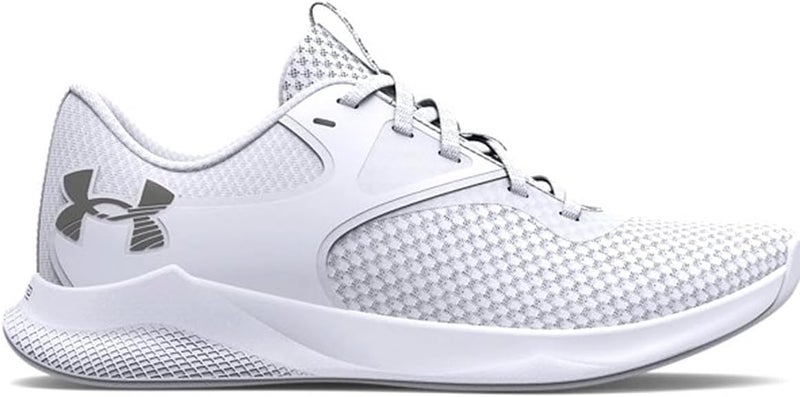 Under Armour Women's UA W Charged Aurora 2 Running Shoes - White with Metallic Warm Silver - Image 2