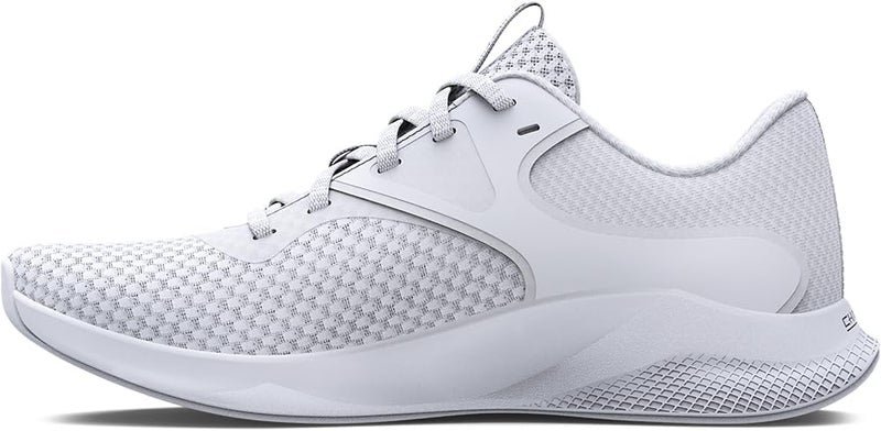 Under Armour Women's UA W Charged Aurora 2 Running Shoes - White with Metallic Warm Silver - Image 1