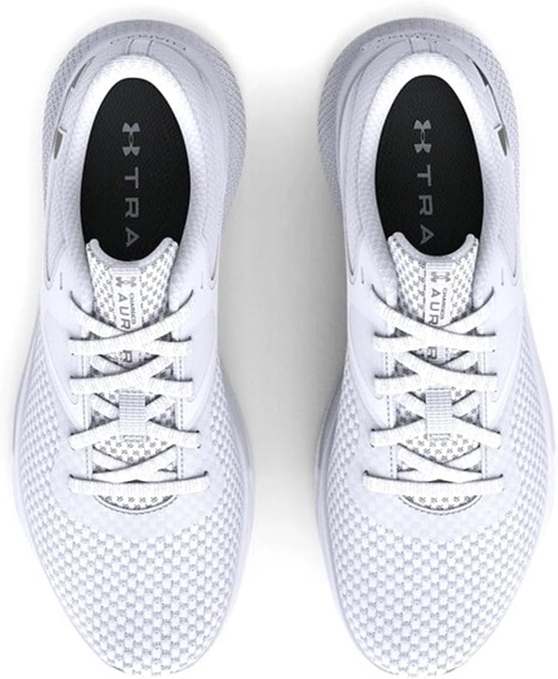 Under Armour Women's UA W Charged Aurora 2 Running Shoes - White with Metallic Warm Silver - Image 4