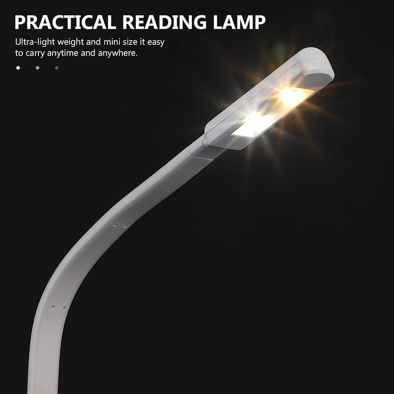 مصباح كتاب قابل للشحن بتقنية LED، مصباح قراءة أبيض محمول صحي للعيون للاستخدام في السرير والسكن الطلابي، مصباح قراءة خفيف الوزن مزود بمشبك للدراسة والسفر - Image 2