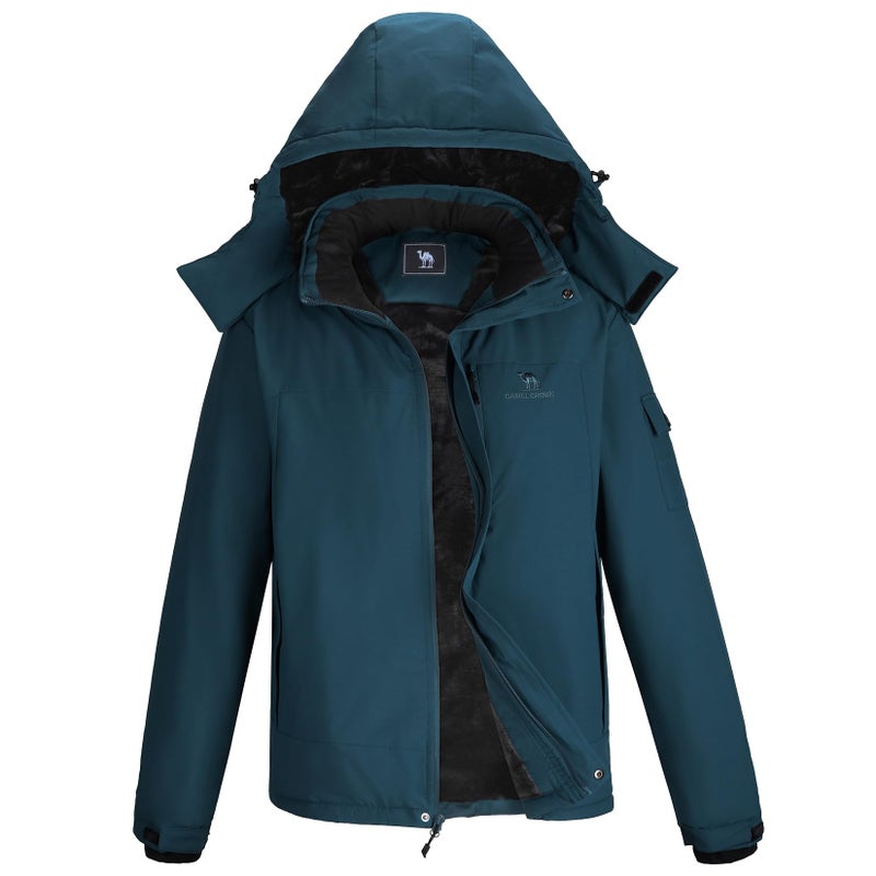 CAMEL CROWN Mens Winter Coat Waterproof Ski Jacket with Fleece Lining Warm Windproof for Snow Rain Outdoor Hiking Mountain - Image 1