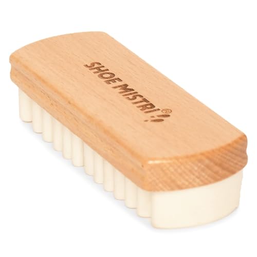 Shoe Mistri Rubber Crepe Suede Shoe Brush – Soft Shoe Cleaner Brush for Suede, Nubuck, Leather – Handcrafted Shoe Care Tool for Boots, Bags, Belts – Suede Brush for Shoes & Leather Cleaner - Image 1