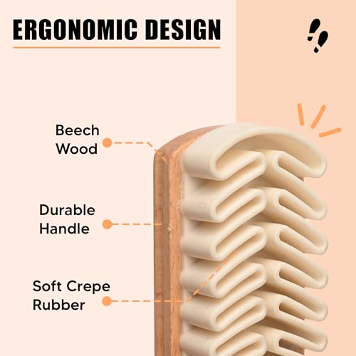 Shoe Mistri Rubber Crepe Suede Shoe Brush – Soft Shoe Cleaner Brush for Suede, Nubuck, Leather – Handcrafted Shoe Care Tool for Boots, Bags, Belts – Suede Brush for Shoes & Leather Cleaner - Image 2