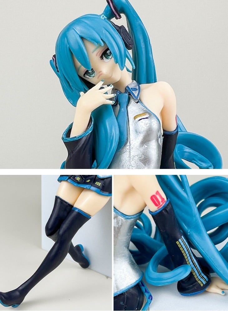 2pc Hatsune Miku action figure racing suit girl and erfly Miku Collection PVC Model - Image 2