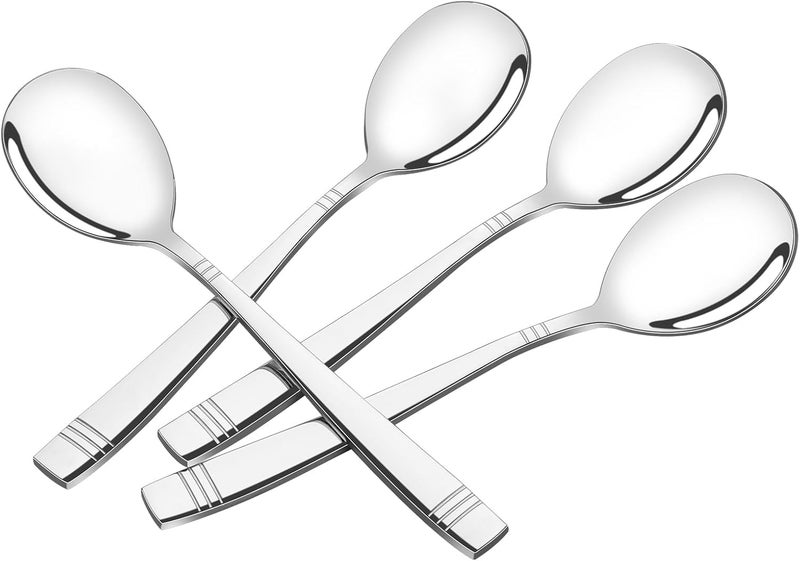 Yesdate 6 Pieces Large Serving Spoons, Stainless Steel Serving Spoons for Cooking, Buffet & Banquet - Image 1