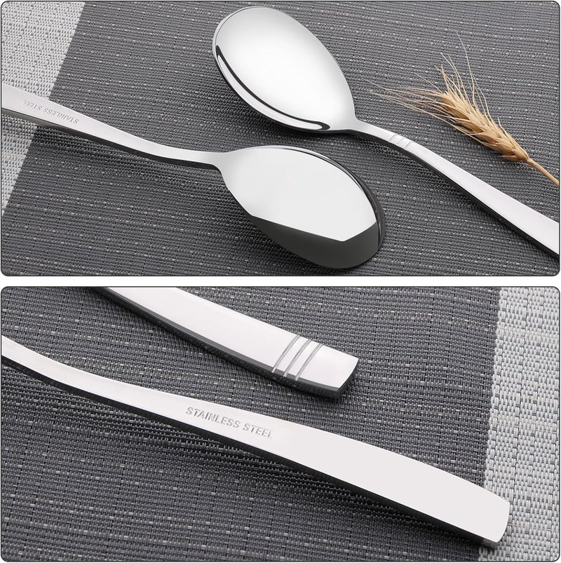 Yesdate 6 Pieces Large Serving Spoons, Stainless Steel Serving Spoons for Cooking, Buffet & Banquet - Image 3