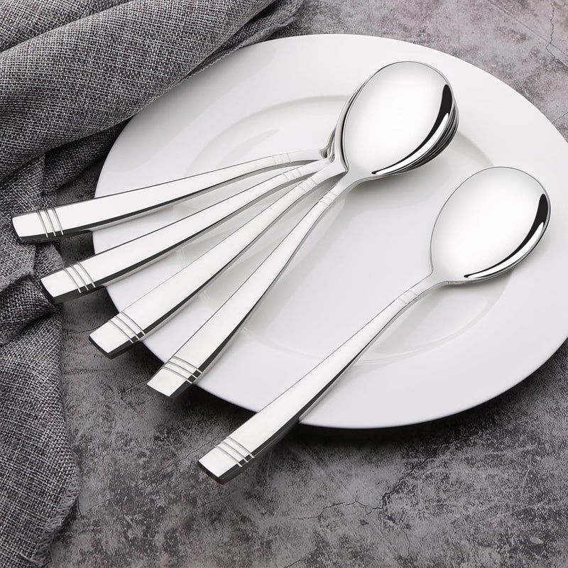Yesdate 6 Pieces Large Serving Spoons, Stainless Steel Serving Spoons for Cooking, Buffet & Banquet - Image 5