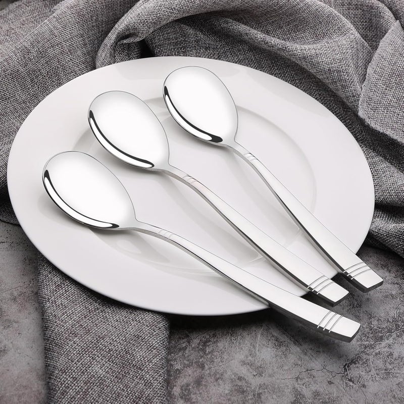 Yesdate 6 Pieces Large Serving Spoons, Stainless Steel Serving Spoons for Cooking, Buffet & Banquet - Image 4