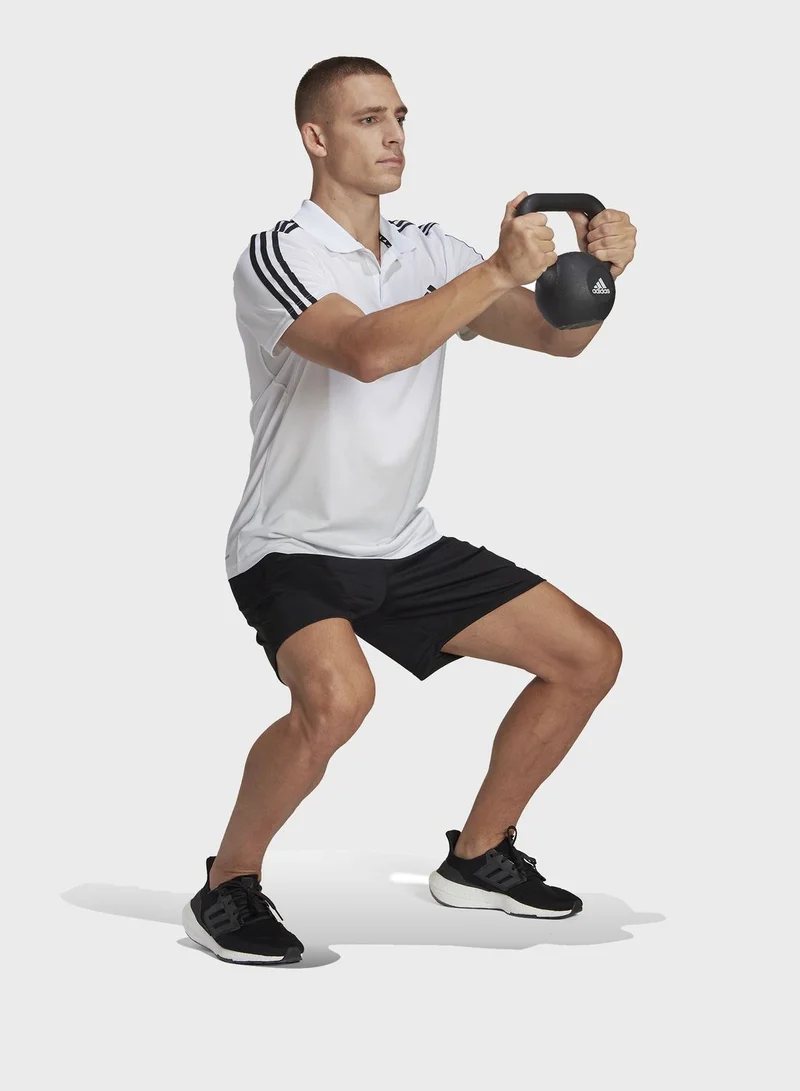 Adidas Train Essentials Piqué 3-Stripes Training Polo Shirt