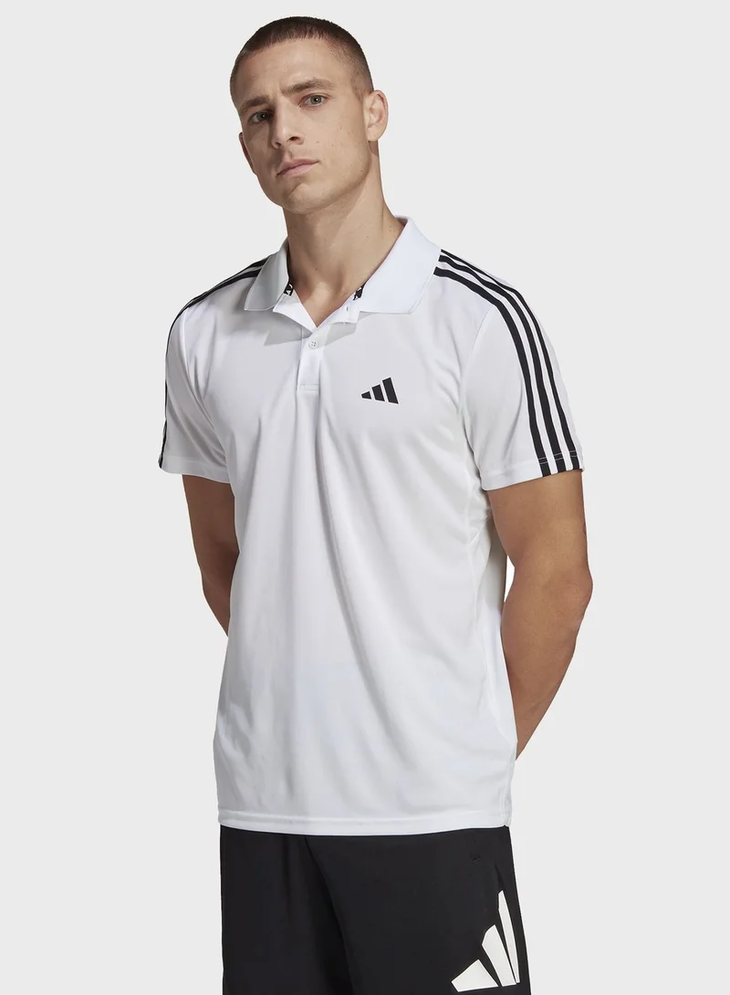 Adidas Train Essentials Piqué 3-Stripes Training Polo Shirt