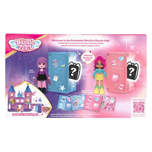 Royale High Surprise Locker 2-Pack - (2) Series 1 Dolls, Mystery Backpacks, and Lockers - Virtual Item Code for Starlight Bow Included - Ages 5+ - Image 2