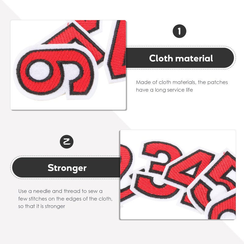 10pcs Number Embroidered Fabric Patches for Clothing Repair DIY Sewing on Jackets Shirts - Image 4