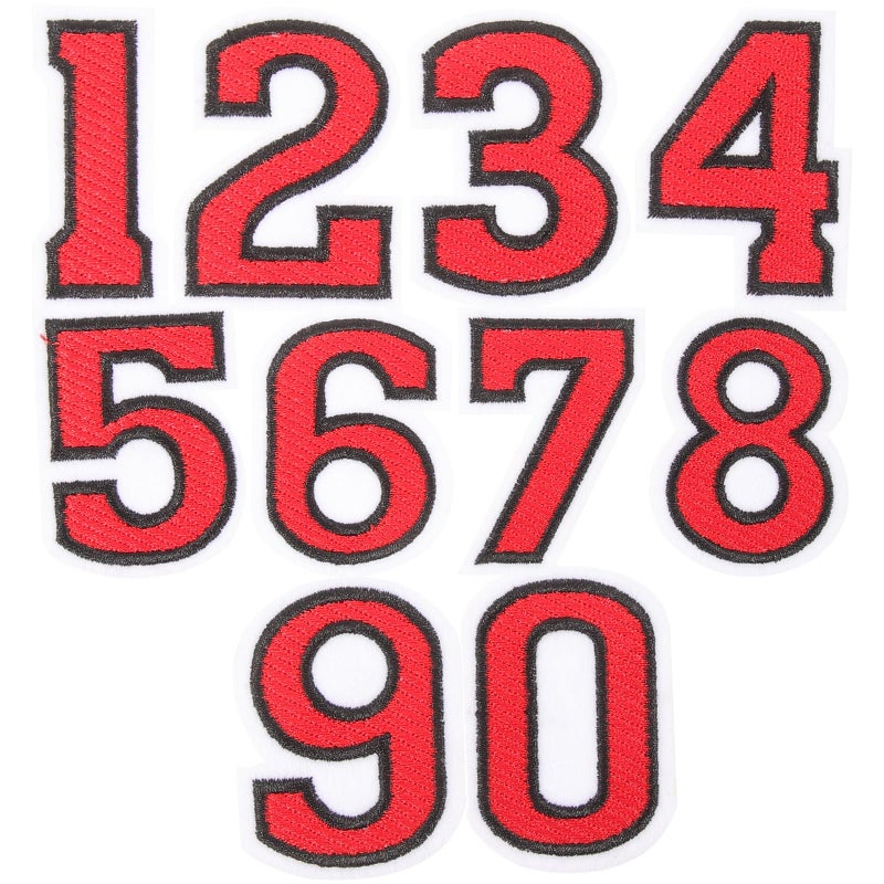 10pcs Number Embroidered Fabric Patches for Clothing Repair DIY Sewing on Jackets Shirts - Image 2