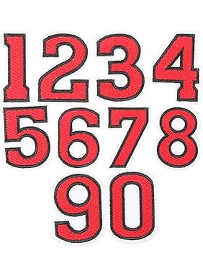 10pcs Number Embroidered Fabric Patches for Clothing Repair DIY Sewing on Jackets Shirts - Image 1
