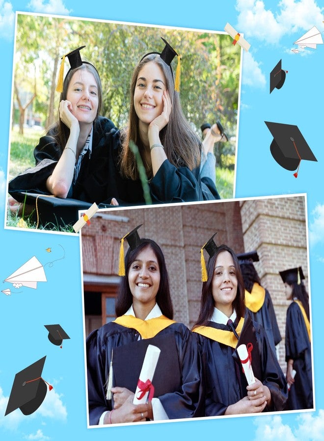 Ysleen 4 Pcs 2026 Graduation Hat Headband Mini Bachelor Cap Headband with Tassels for Graduation Birthday Party Decorations(Gold) - Image 4
