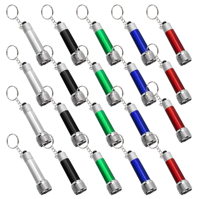 Bantoye 20 Packs Mini LED Flashlights, 2.7 Inch Pocket Flashlight Keychain 5 Bulbs LED for Kids, Camping, Party, 5 Colors - Image 4