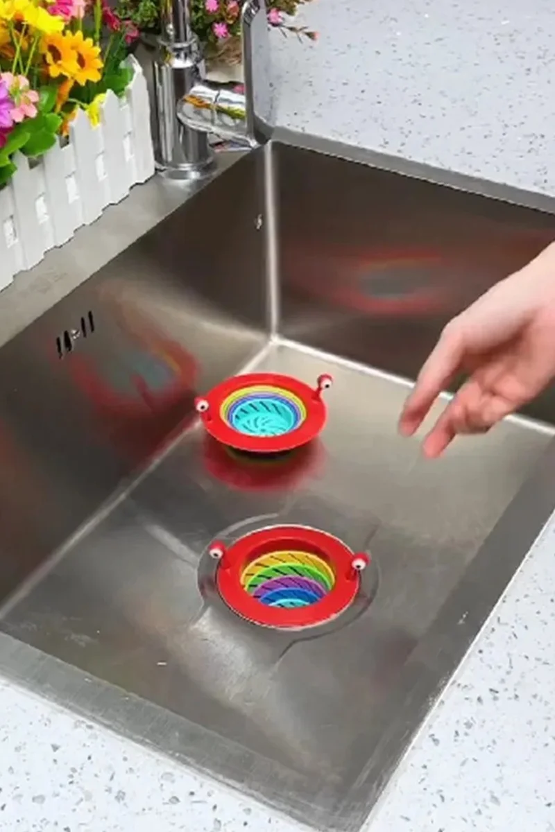 موبي Sink Mesh Strainer Cover Sink Floor Drain Cute Sink Filter Bathroom Kitchen Strainer