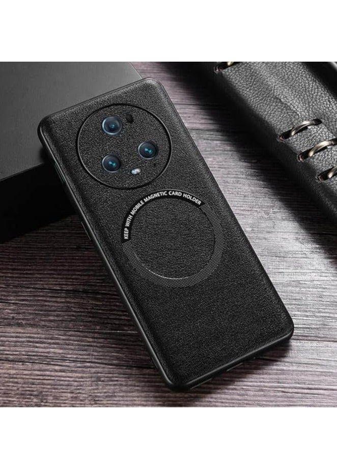 general The PU leather case is compatible with the Honor Magic 5 Pro 5G, a shockproof case for magnetic wireless charging, for the Magic 5 Pro - Image 1