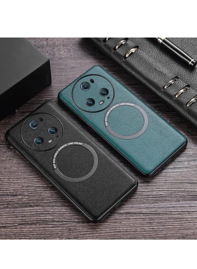 general The PU leather case is compatible with the Honor Magic 5 Pro 5G, a shockproof case for magnetic wireless charging, for the Magic 5 Pro - Image 2