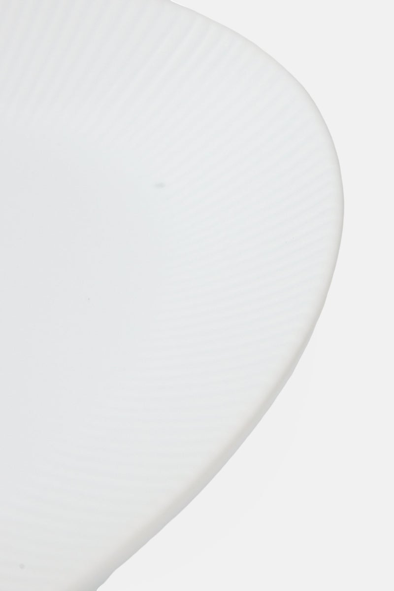 BIA Cordon Bleu Ribbed Stoneware Oval Serving Tray, White - Image 3