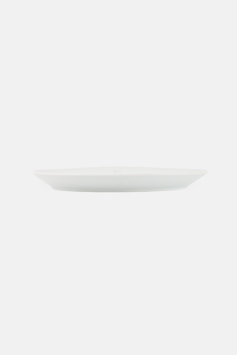BIA Cordon Bleu Ribbed Stoneware Oval Serving Tray, White - Image 2